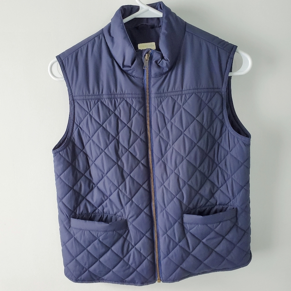 J Crew Crewcuts Quilted Dark Blue Zippered Vest